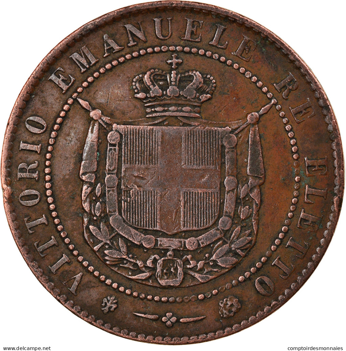 Monnaie, États Italiens, TUSCANY, Provisional Government, 5 Centesimi, 1859 - Tuscan