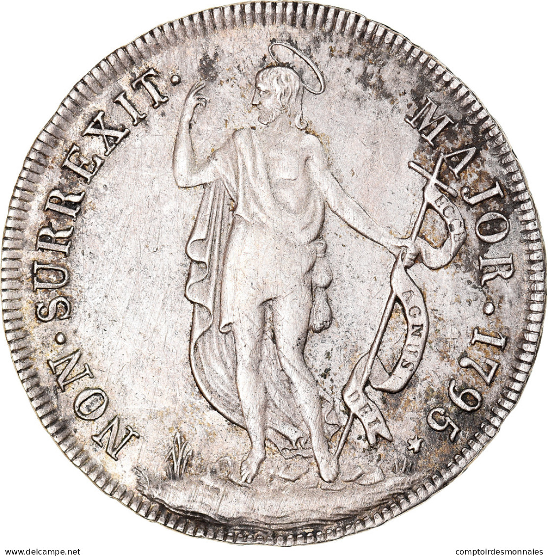 Monnaie, États Italiens, GENOA, 4 Lire, 1795, Genoa, TTB, Argent, KM:248 - Genova