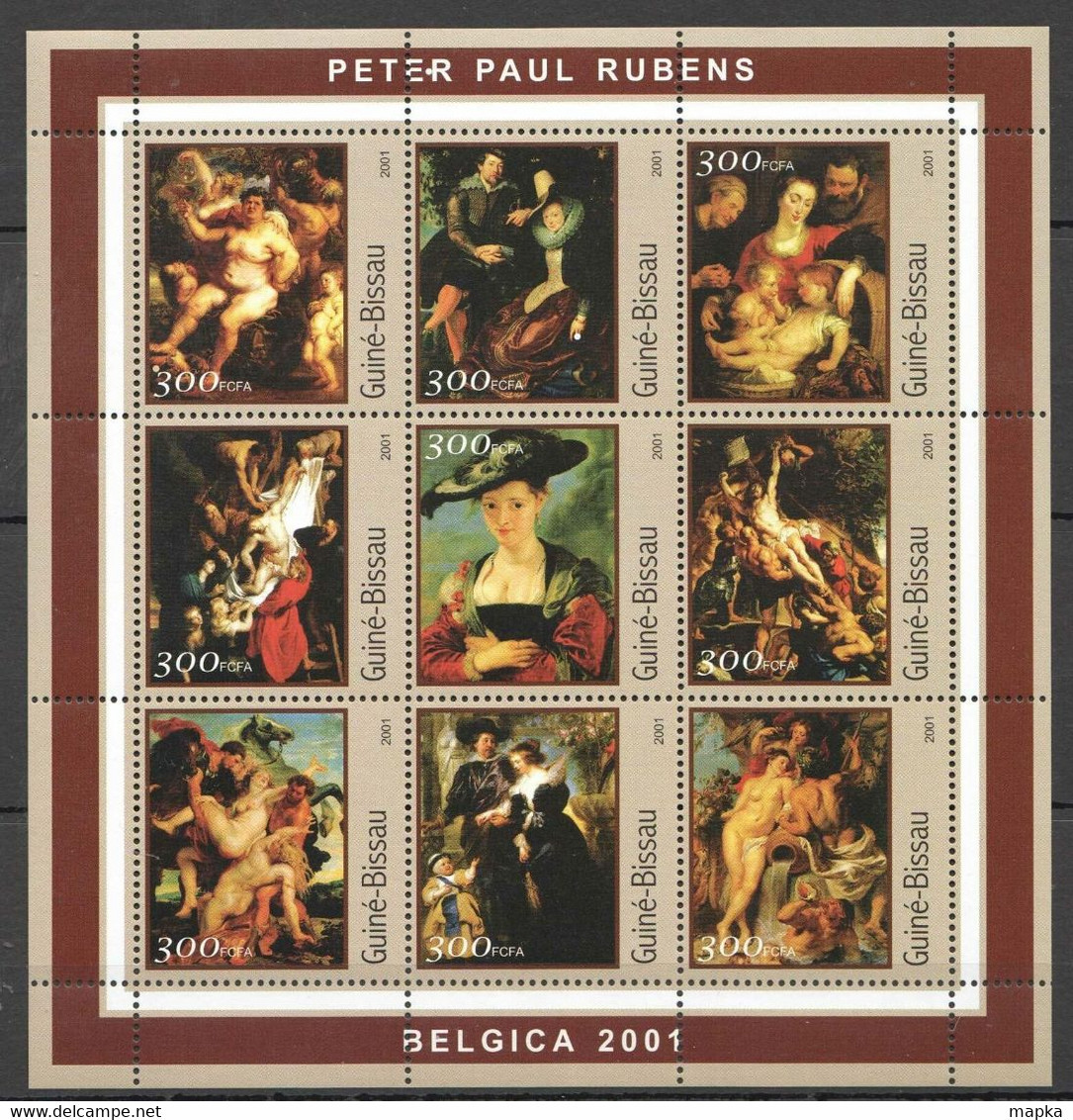 NS0468 2001 GUINEA-BISSAU ART PAINTINGS PETER PAUL RUBENS 1KB MNH - Rubens