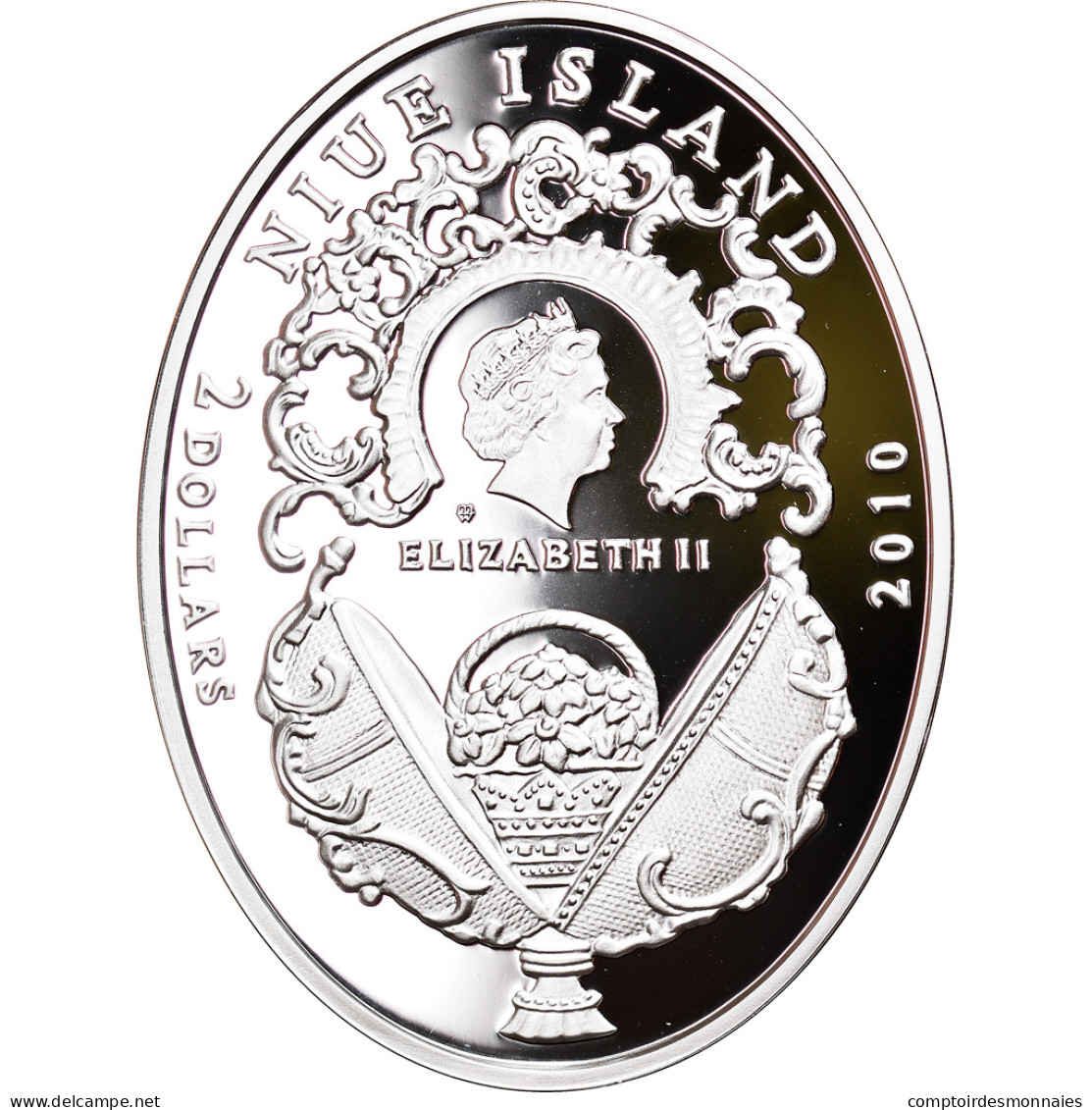 Monnaie, Niue, Elizabeth II, 2 Dollars, 2010, Warsaw, FDC, Argent, KM:424 - Niue