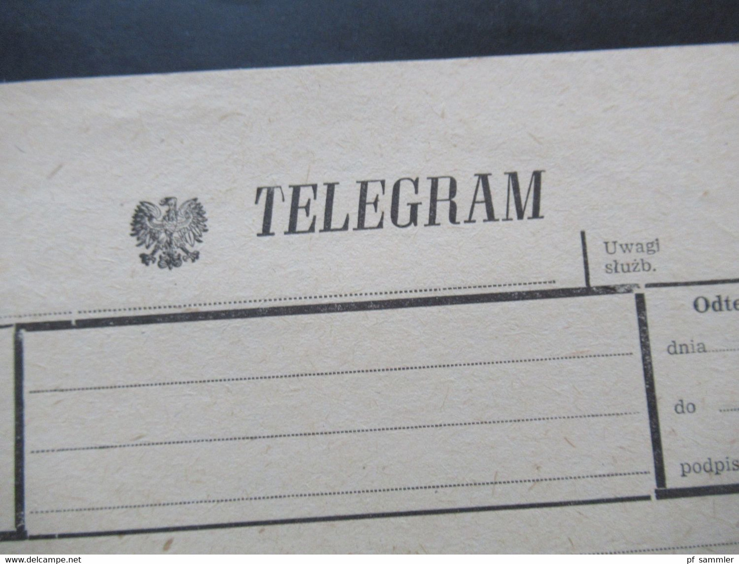 Polen 1979 Telegram 3 Vordrucke Nr. 39, 40 Und 41 Przyjeto / Odtelegrafowano / Odwrocic. Ungebraucht - Cartas & Documentos