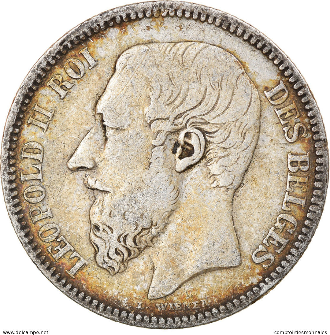 Monnaie, Belgique, Leopold II, 2 Francs, 2 Frank, 1866, TB+, Argent, KM:30.1 - 2 Frank