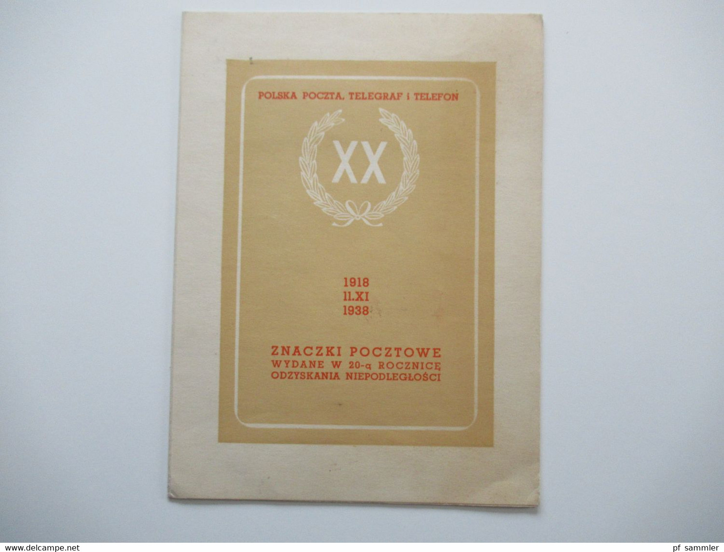 Polen 1938 Sondermappe 20 Jahre Republik / FDC Mit Block 7, Nr. 331 / 343 Und Port Gdansk Nr. 34 / 37 Tolles Dokument - Covers & Documents