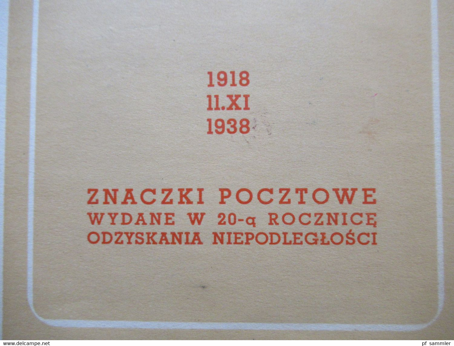 Polen 1938 Sondermappe 20 Jahre Republik / FDC Mit Block 7, Nr. 331 / 343 Und Port Gdansk Nr. 34 / 37 Tolles Dokument - Brieven En Documenten