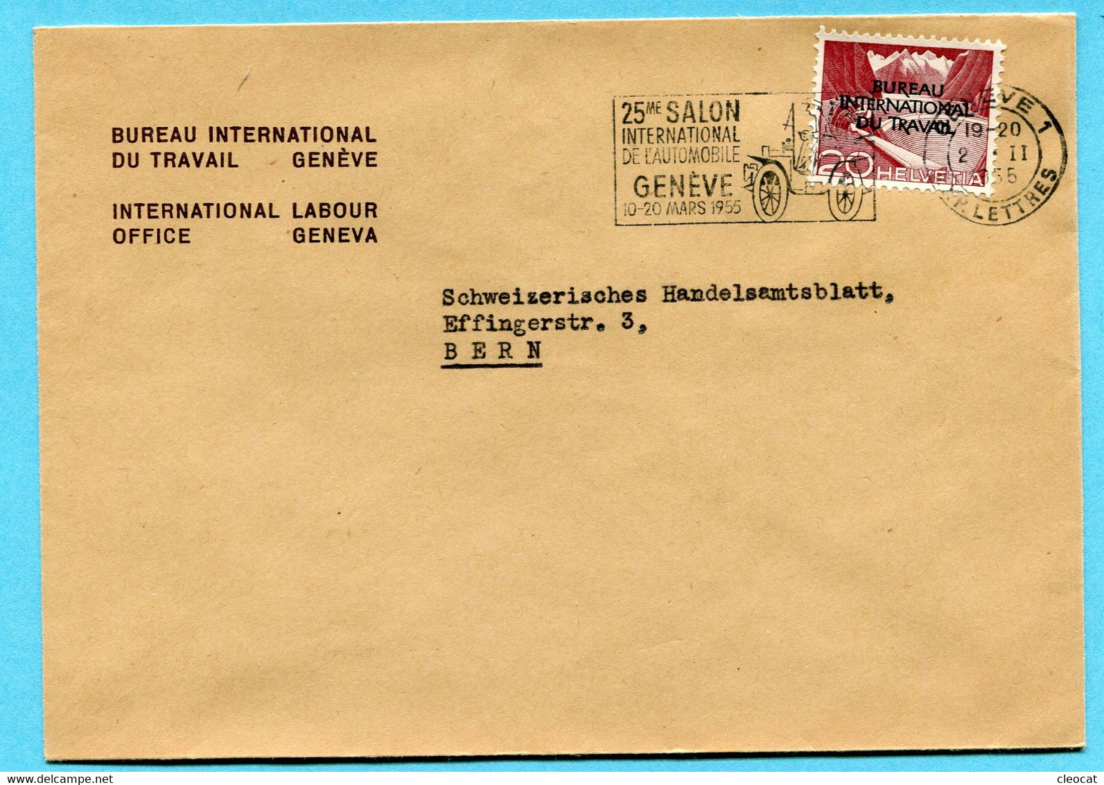 Brief Bureau International Du Travail Genève 1955 - Officials