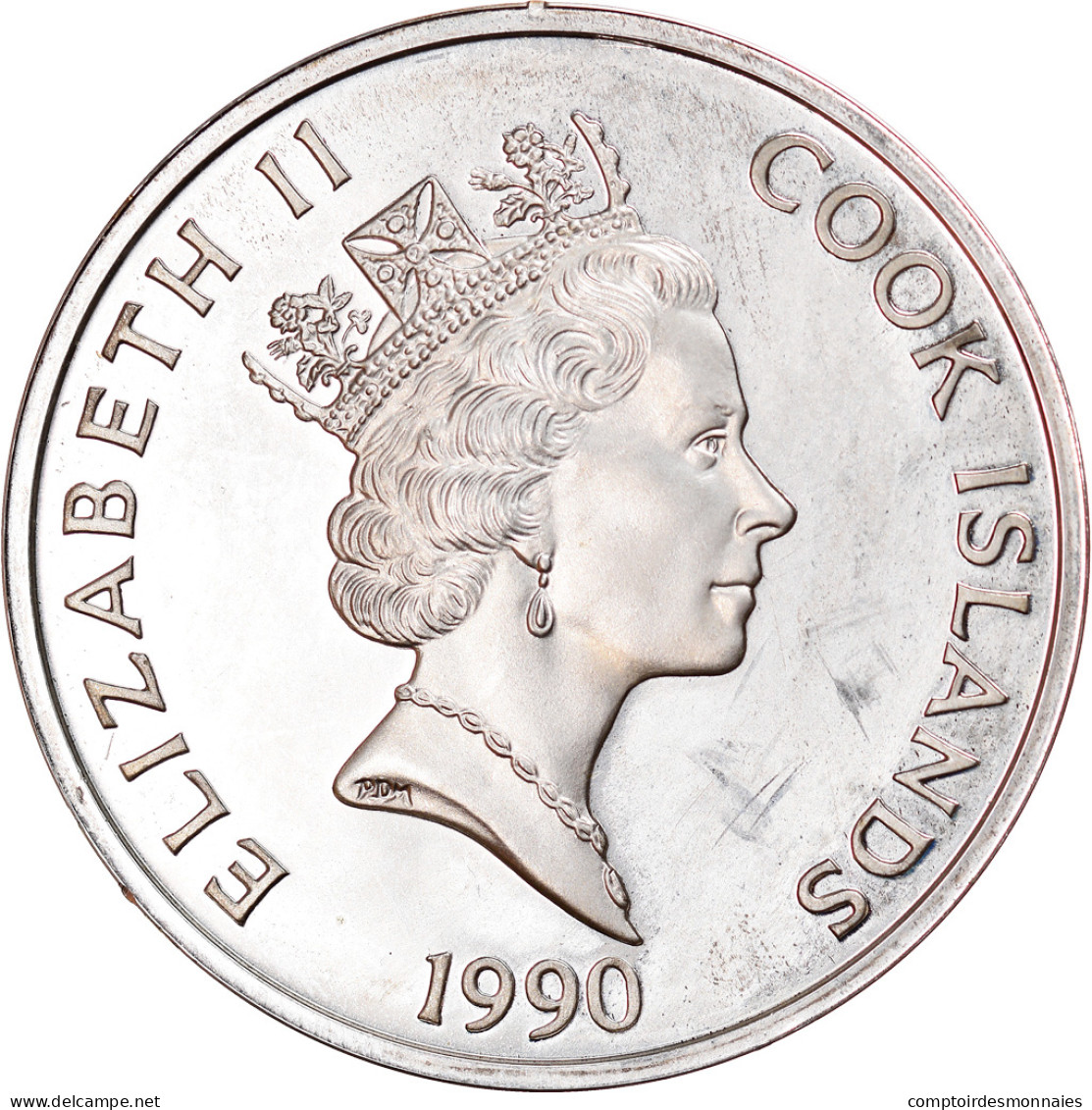 Monnaie, Îles Cook, Elizabeth II, 50 Dollars, 1990, SPL, Argent, KM:186 - Cook Islands