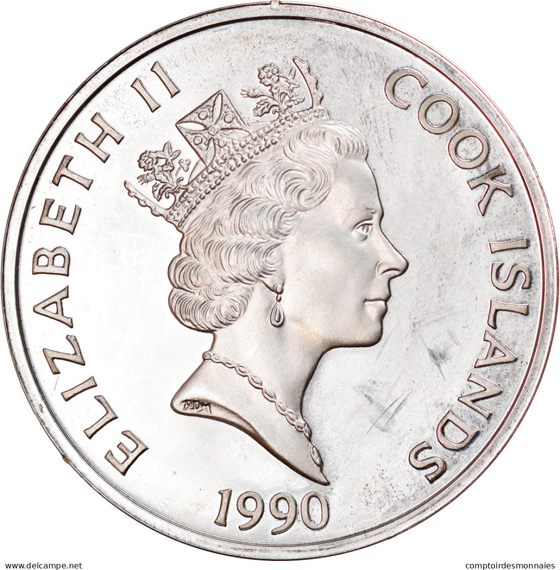Monnaie, Îles Cook, Elizabeth II, 50 Dollars, 1990, SPL, Argent, KM:186 - Islas Cook