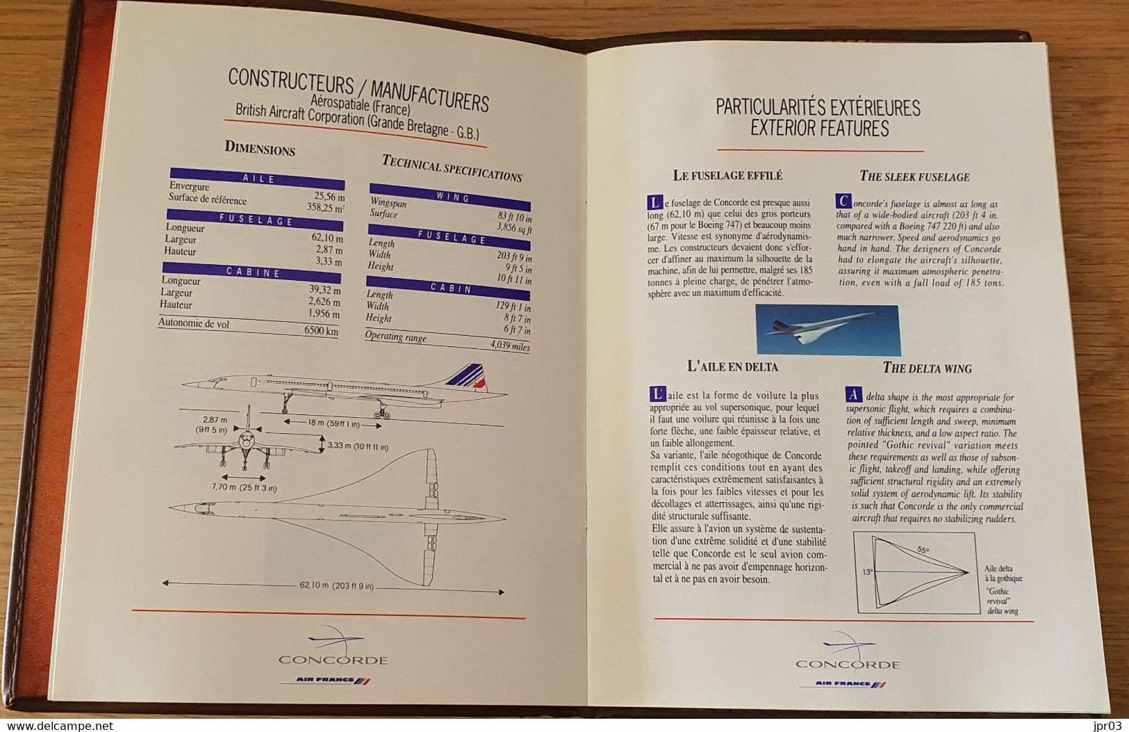 CONCORDE   Livret  Sur Les Vols Concorde Avec Air France - Avion