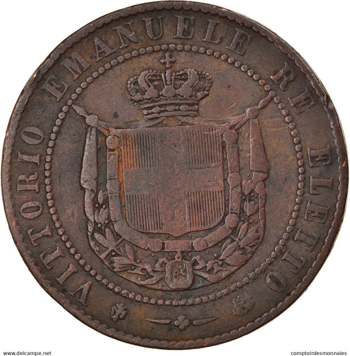 Monnaie, États Italiens, TUSCANY, Provisional Government, 5 Centesimi, 1859 - Toscana