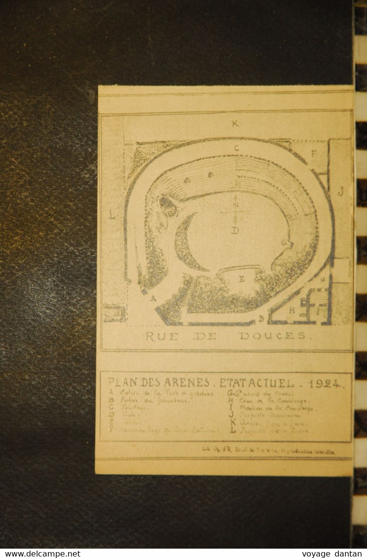 CP, 49, DOUE LA FONTAINE, Plan Des Arènes , état Actuel 1924, Rue Des Douces - Doue La Fontaine