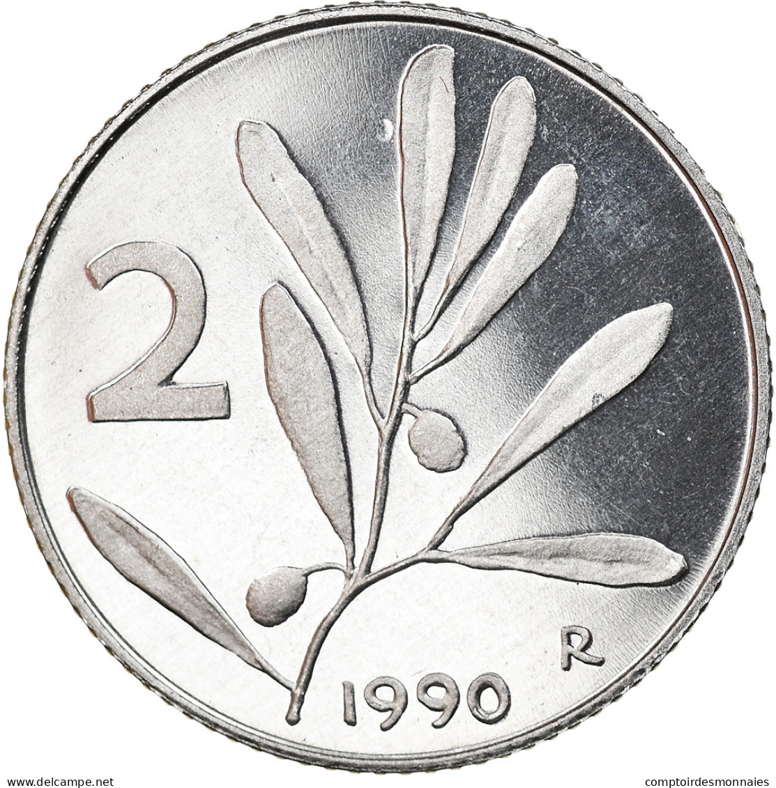 Monnaie, Italie, 2 Lire, 1990, Rome, Proof, FDC, Aluminium, KM:94 - 2 Lire