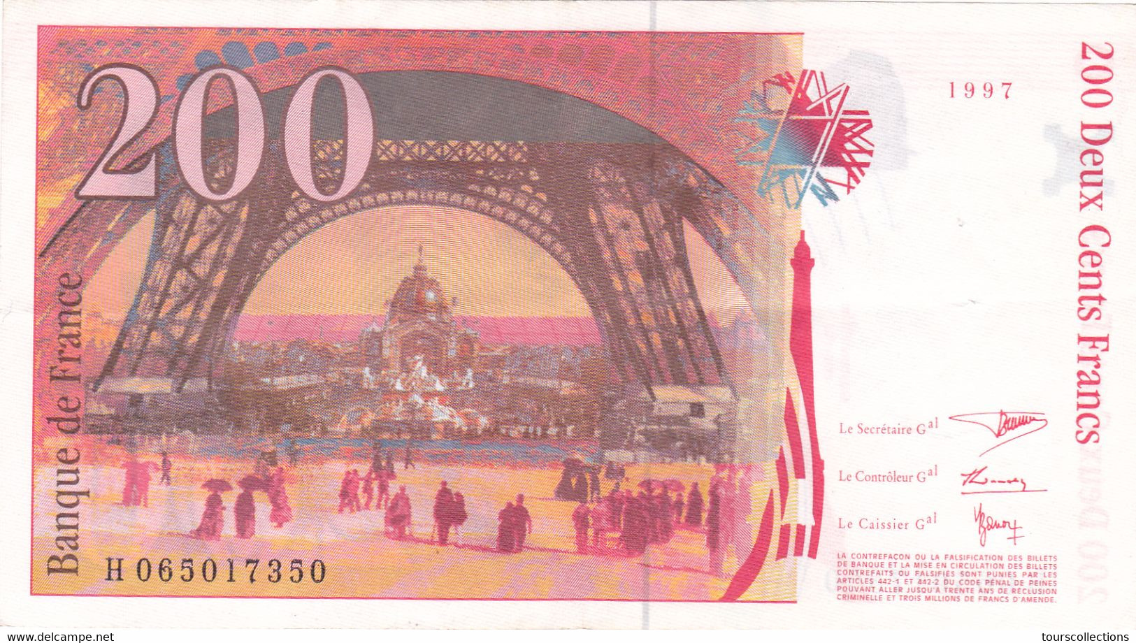 FAY 75/04b - 200 FRANCS EIFFEL  - 1997  SUP  @ H 065017350 - BILLET FRANCE - 200 F 1995-1999 ''Eiffel''