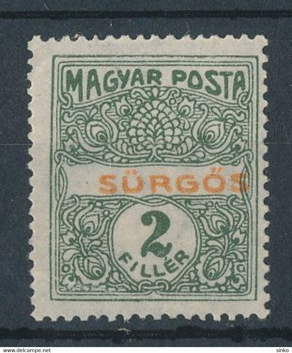 1919. Urgent (Hungarian Post) - Misprint - Errors, Freaks & Oddities (EFO)