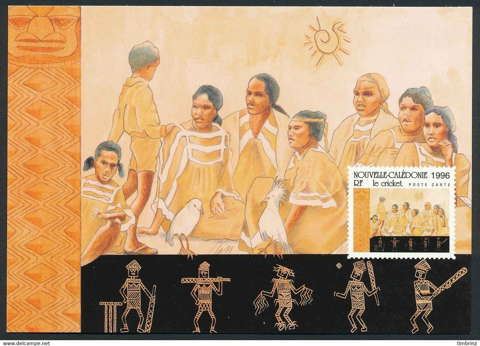 NOUV.-CALEDONIE 1996 - Yv. 1-CP **   Cote= 12,00 EUR - Carte Postale 100f Noir, Au Verso 'Le Cricket'  ..Réf.NCE25830 - Postal Stationery