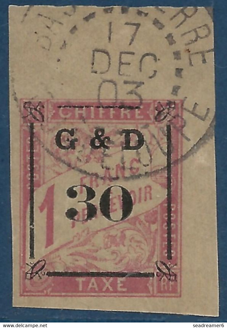 France Guadeloupe N°14 (tirage 1150) CDFeuille , 30c Sur 1fr Oblitéré De Basse Terre,  Très Frais Signé Calves - Oblitérés