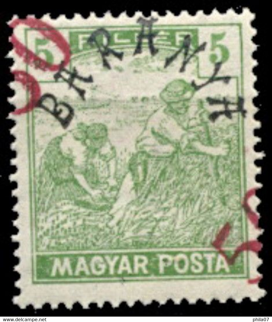 BARANYA, HUNGARY - Provisional Edition For Baranya Mi.No. 53 (basic Stamp Hungray Mi.No. 244), Shifted Red Overprint Wit - Otros & Sin Clasificación