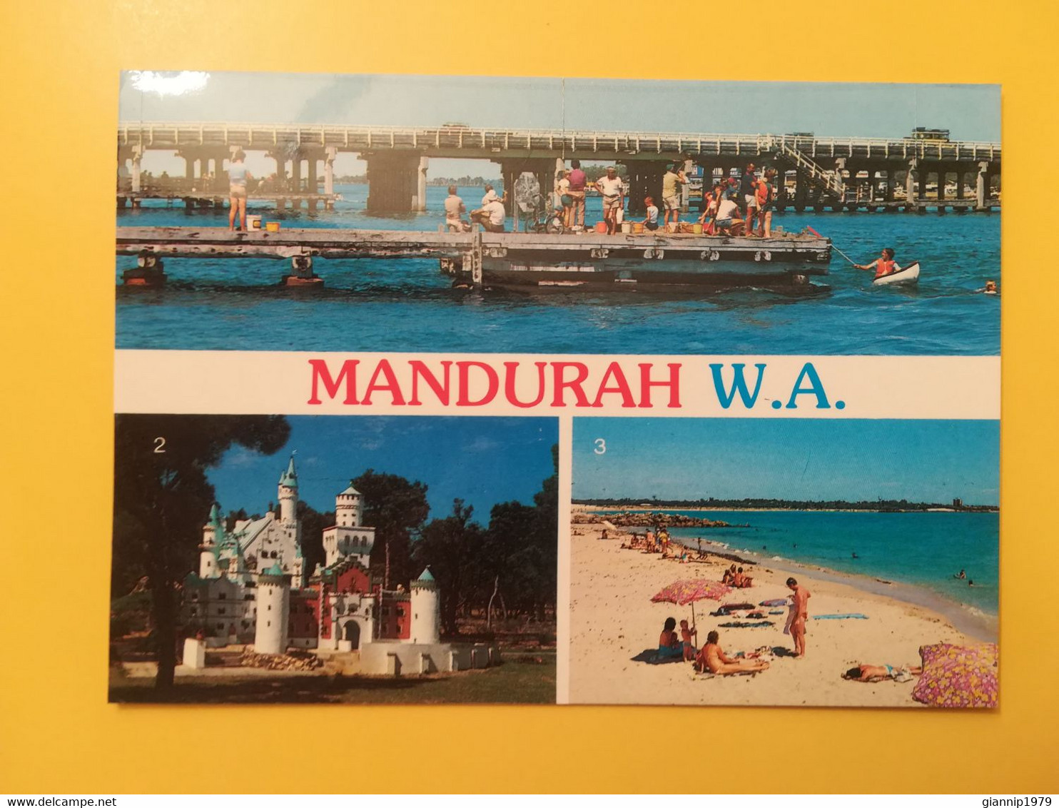 CARTOLINA POSTCARD AUSTRALIA 1992 MANDURAH  BOLLO SPORT - Andere & Zonder Classificatie