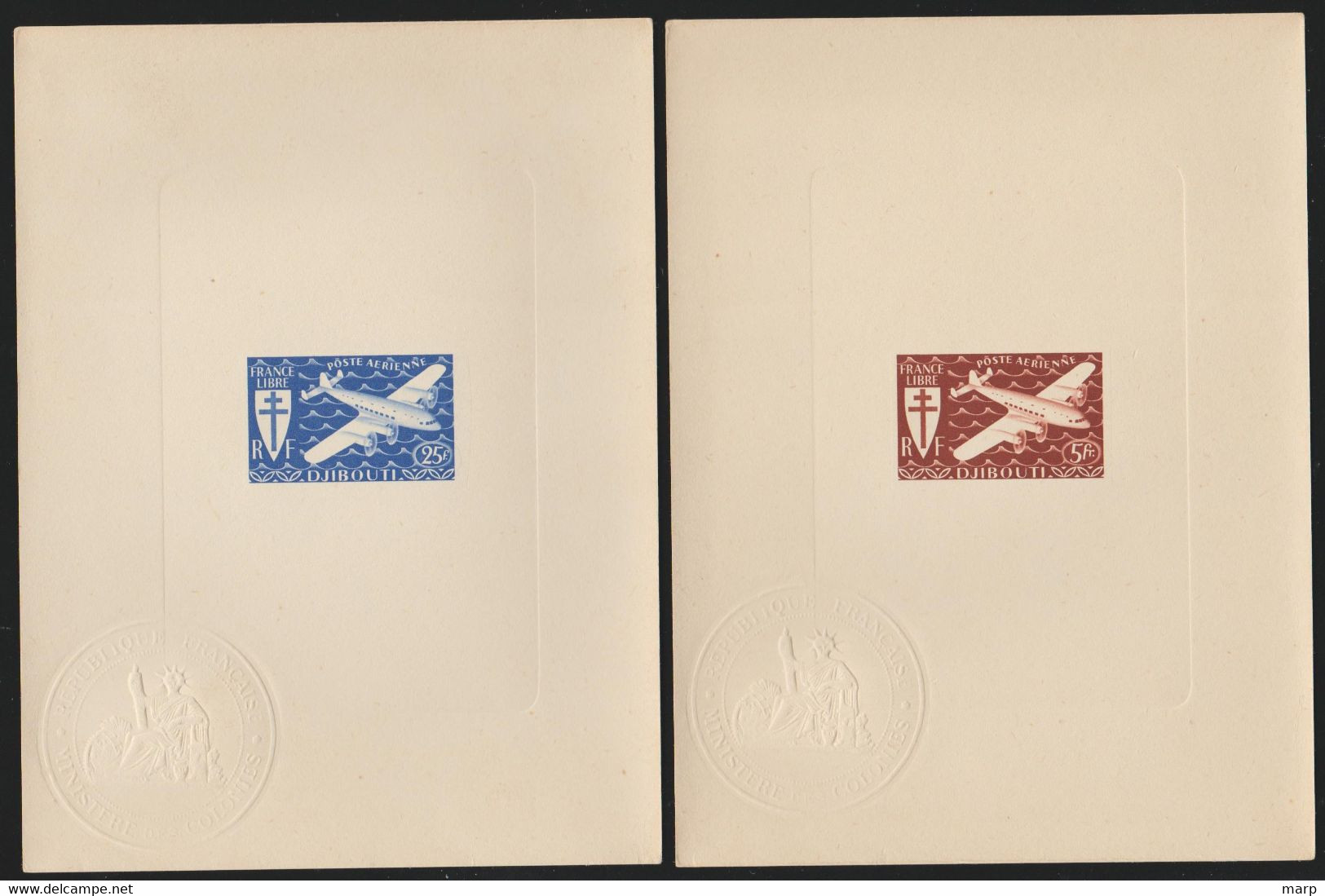 Djibouti  1941 Airmail Planes EPREUVES Mint As Seen On The Scans. - Autres & Non Classés