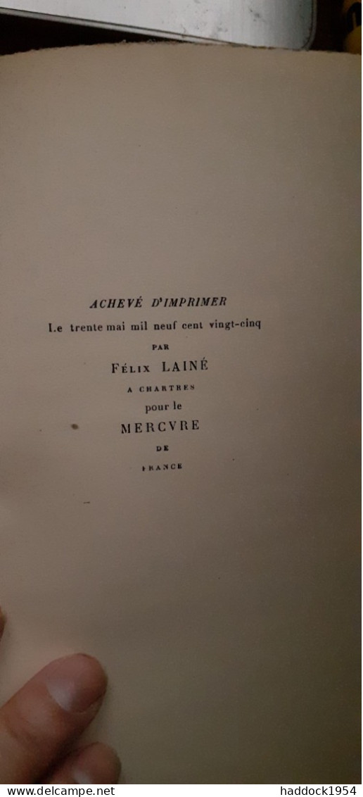 oeuvres de HENRI DE REGNIER tome 5 mercure de france 1925