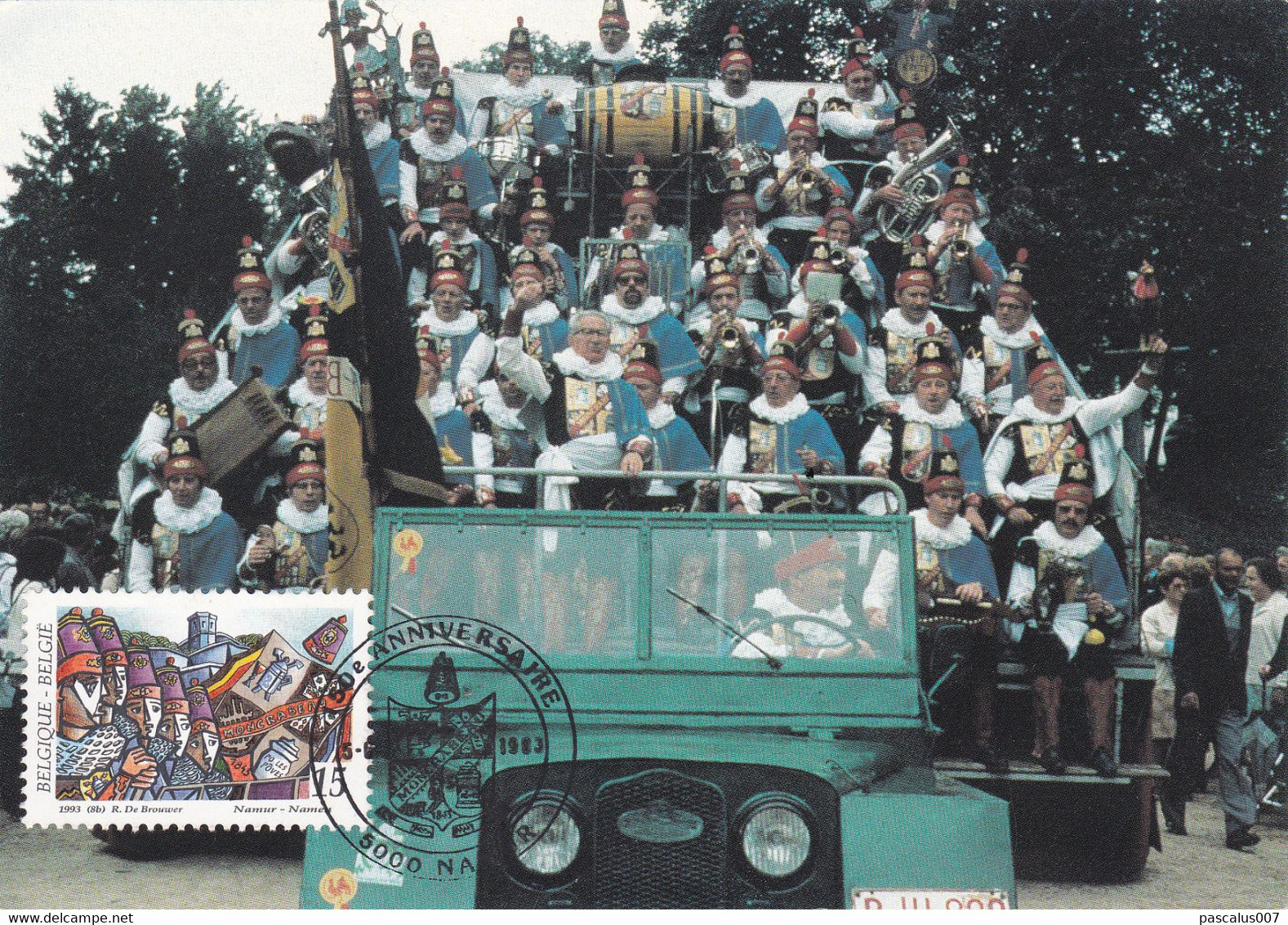 B01-325 Belgique 2510 Folklore CS - Carte Souvenir FDC 05-06-1993 5000 Namur - 1991-2000