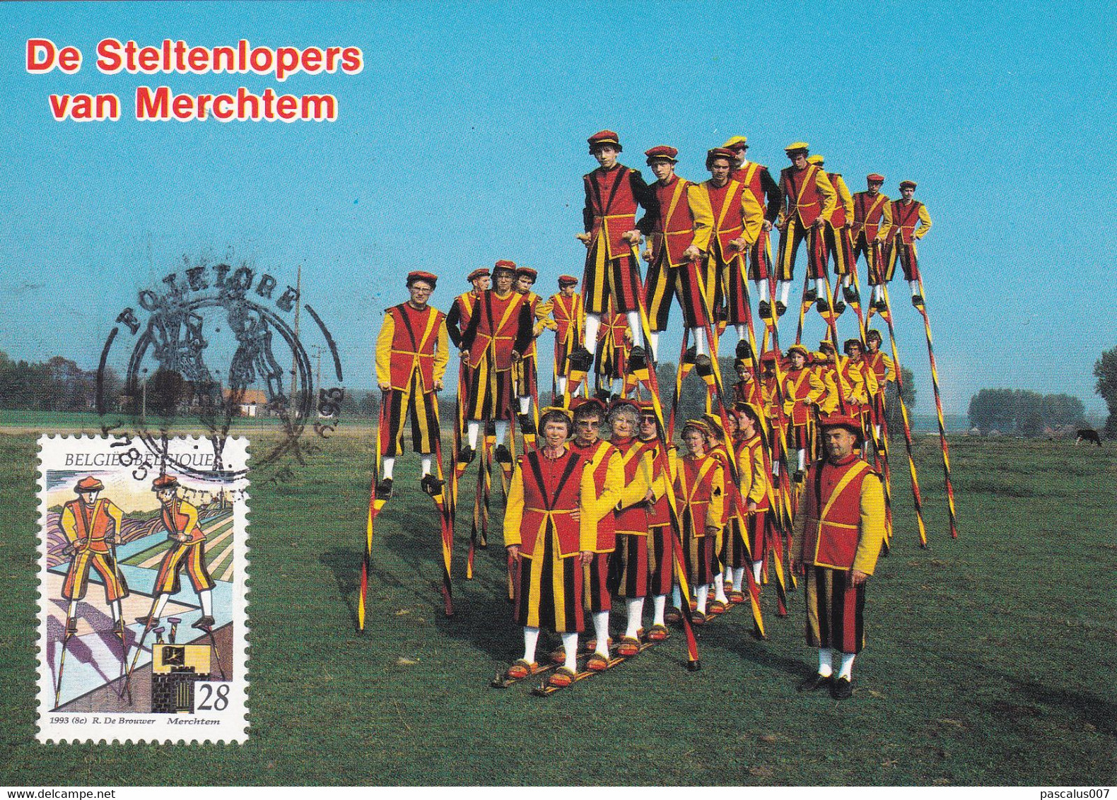 B01-325 Belgique 2511 Folklore CS - Carte Souvenir FDC 05-06-1993 1785 Merchtem - 1991-2000