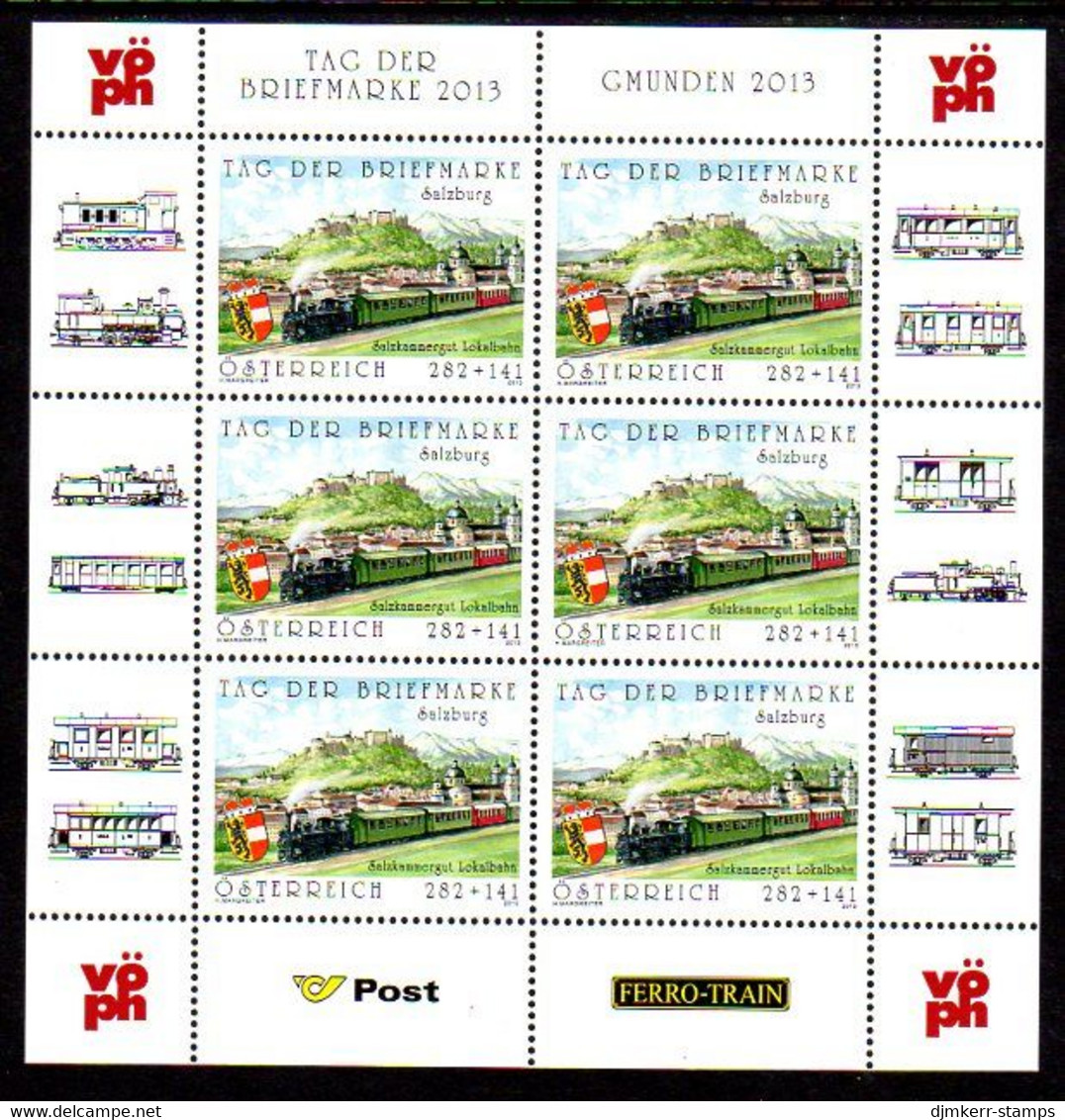 AUSTRIA 2013 Stamp Day Sheetlet, MNH / **.  Michel 3087 Kb - Blokken & Velletjes