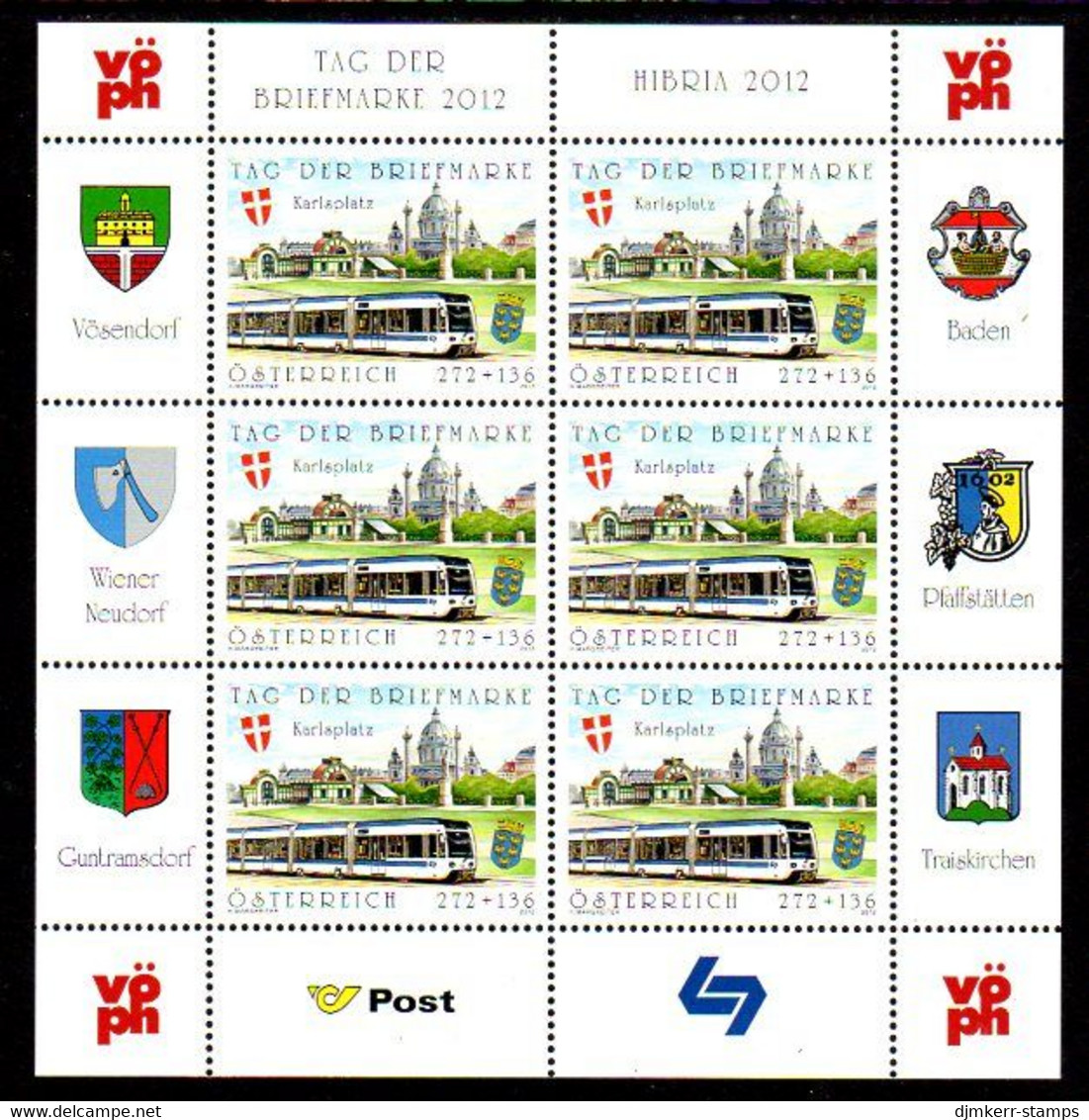 AUSTRIA 2012 Stamp Day Sheetlet, MNH / **.  Michel 2996 Kb - Blocs & Feuillets