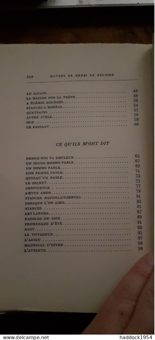 Vestigia Flammae Oeuvres De HENRI DE REGNIER Tome 6 Mercure De France 1929 - Auteurs Français