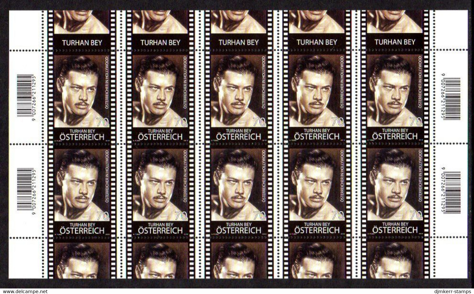 AUSTRIA 2012 Austrians In Hollywood IV Sheetlet, MNH / **  Michel 2987 Kb - Blocks & Sheetlets & Panes