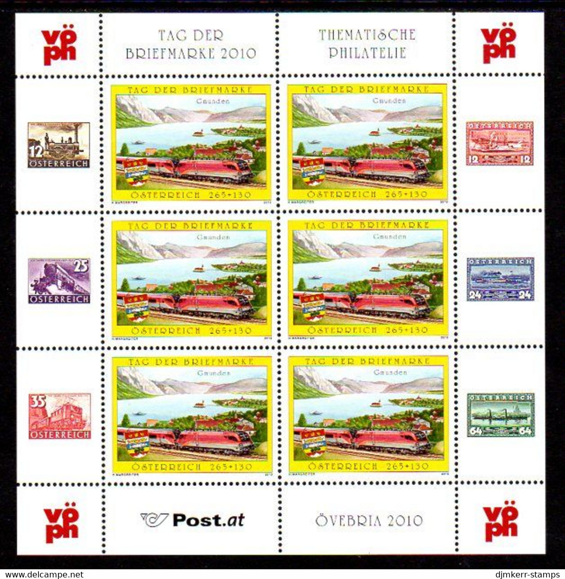 AUSTRIA 2010 Stamp Day Sheetlet, MNH / **.  Michel 2887 Kb - Blocks & Sheetlets & Panes