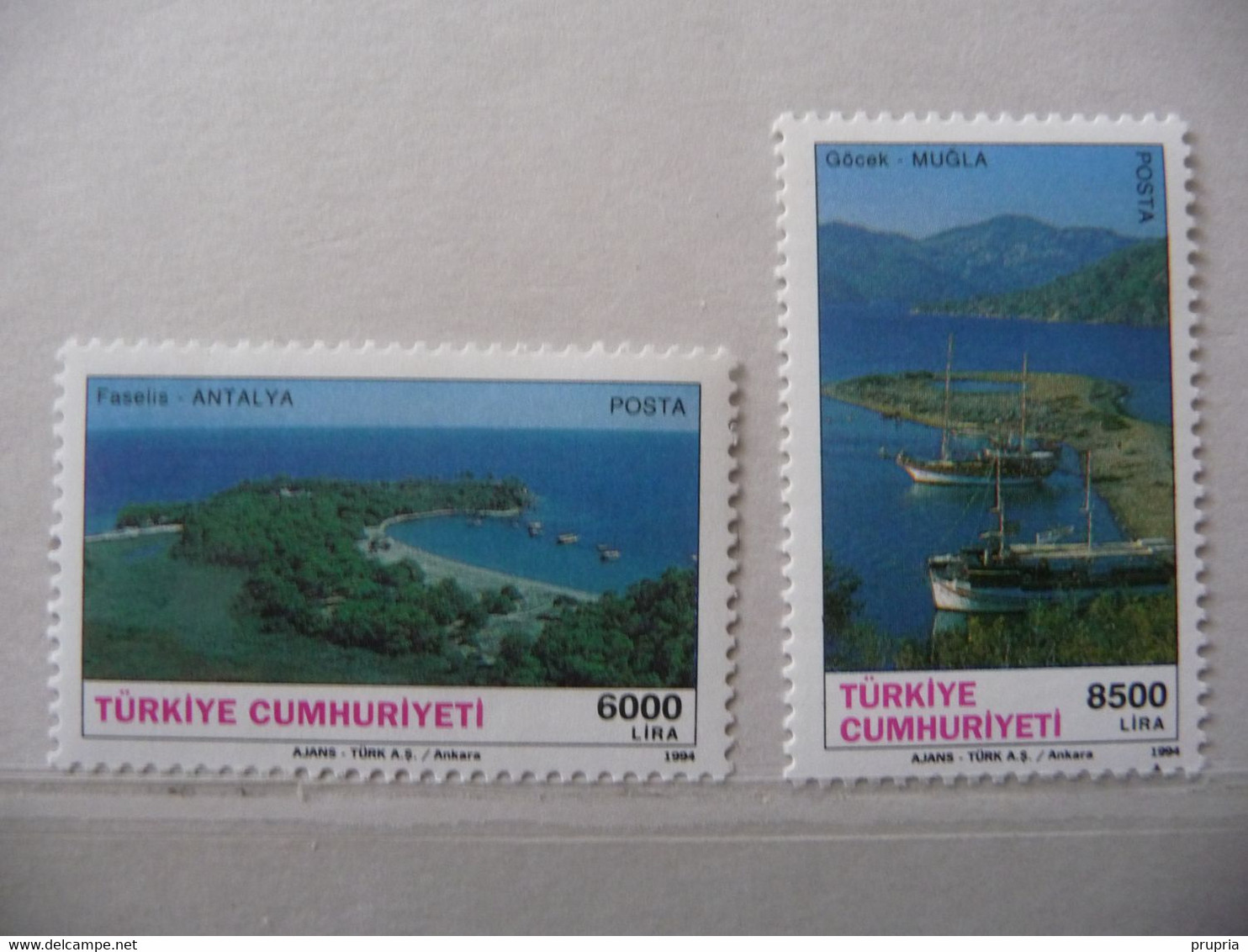 Turquie  1994 N°Y&T 2767/68  "Antalya-Mugla "  2V  Neuf - Andere & Zonder Classificatie