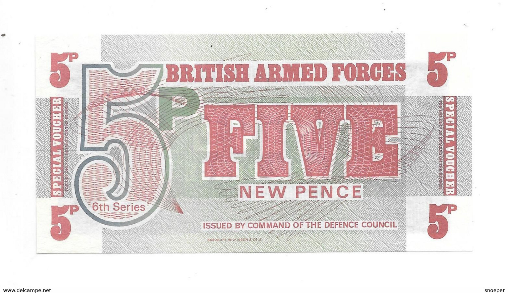 Great Britain 5 Pence  6th Series Armed Forces - Autres & Non Classés