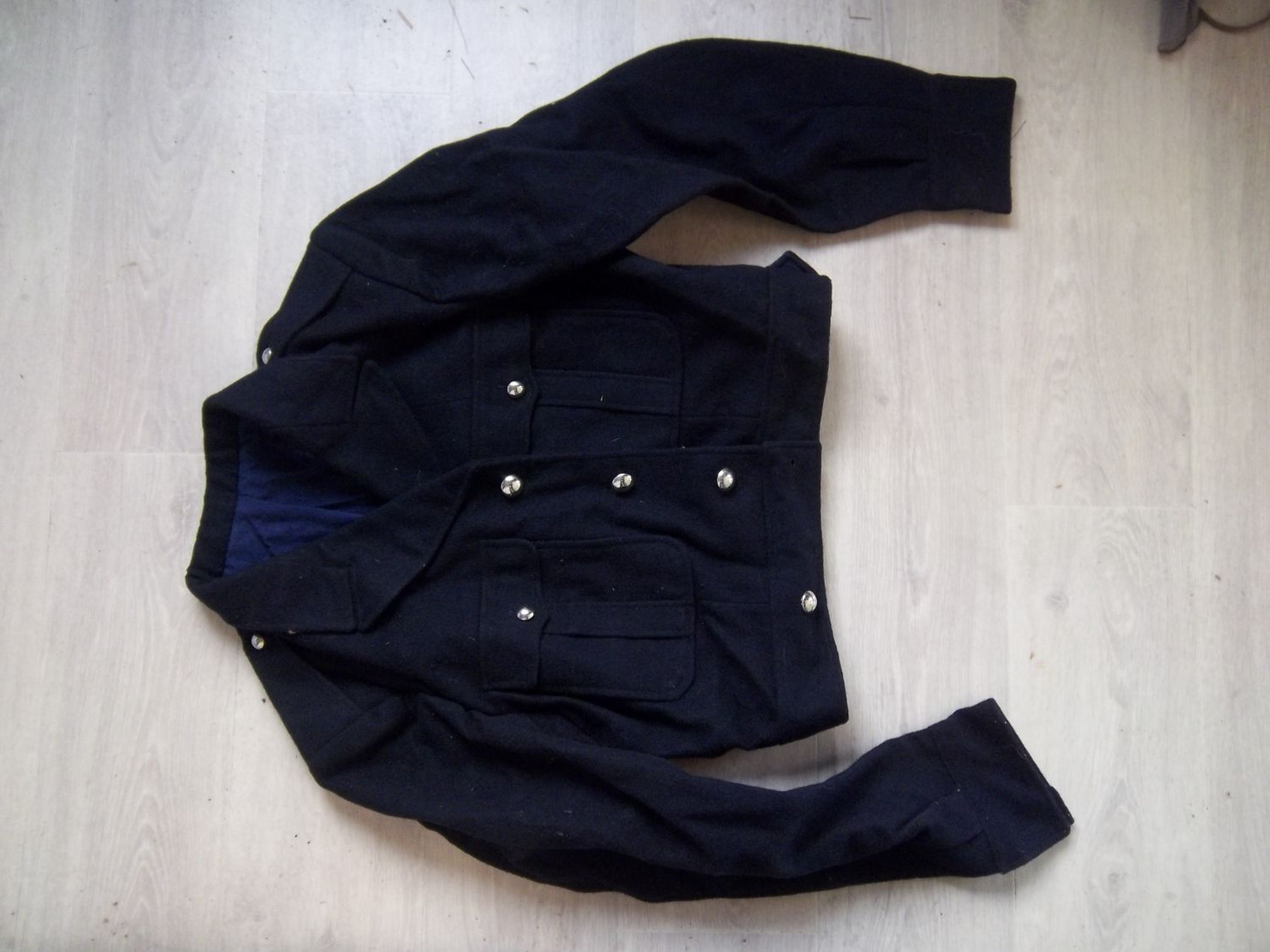 Blouson De Drap Ml 1946 Et Taille 46 Bleu Chasseur Alpins (avec Passant Pour Maintenir Le Pantalon) - Uniforms