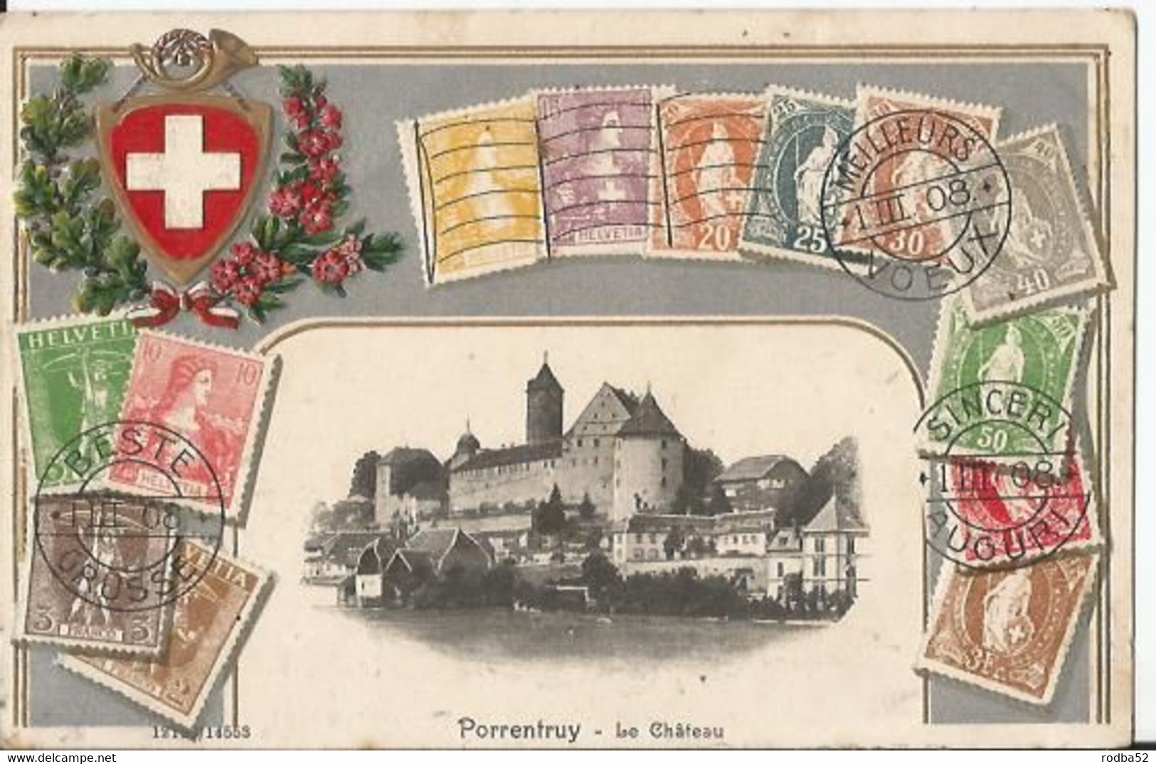 CPA - Suisse - Canton Du Jura - Porrentruy - Le Château - Carte Gaufrée - Porrentruy