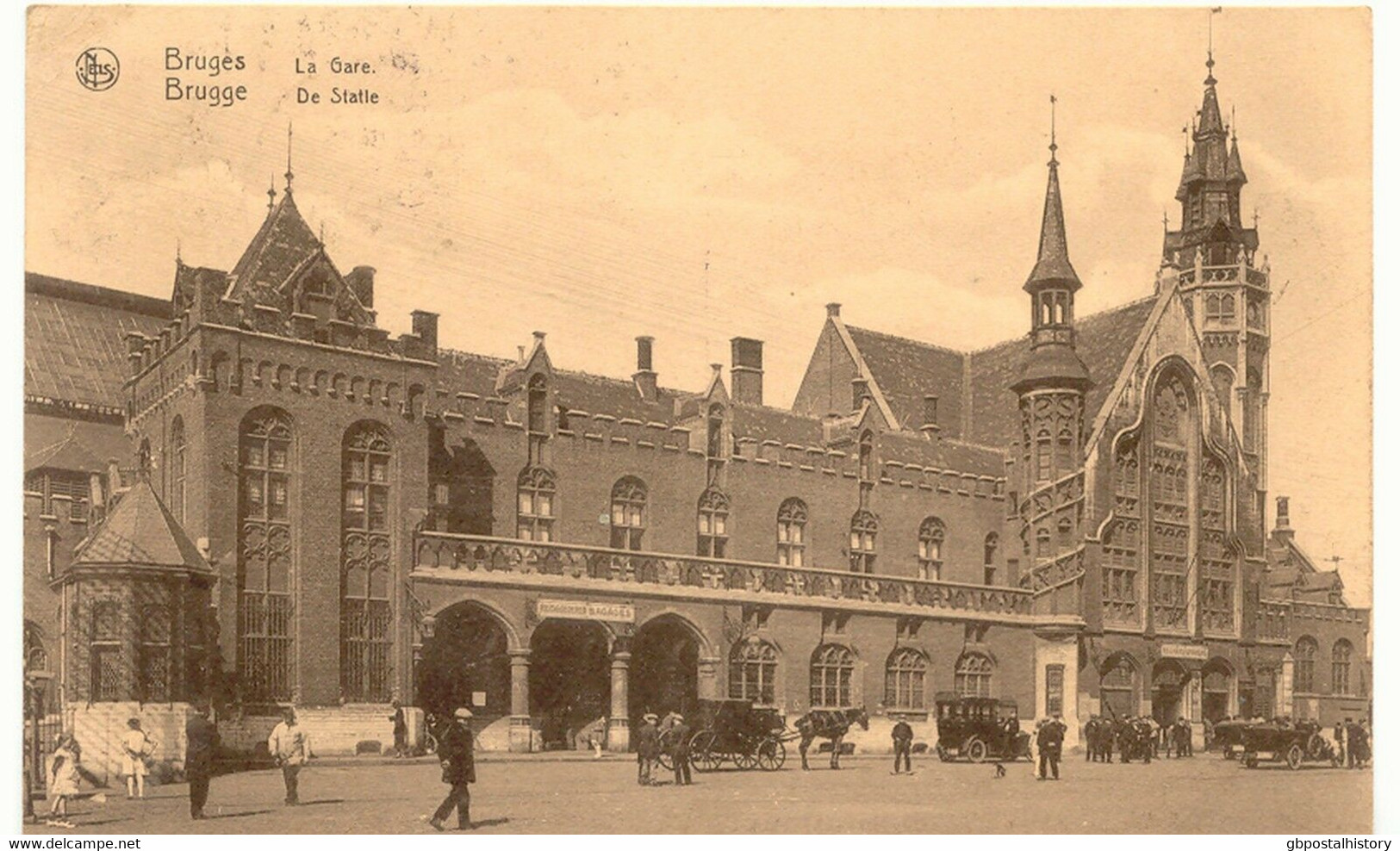 BELGIUM 1927 Franked B/w Postcard BRUGGE With The Railway Station - Stazioni Senza Treni