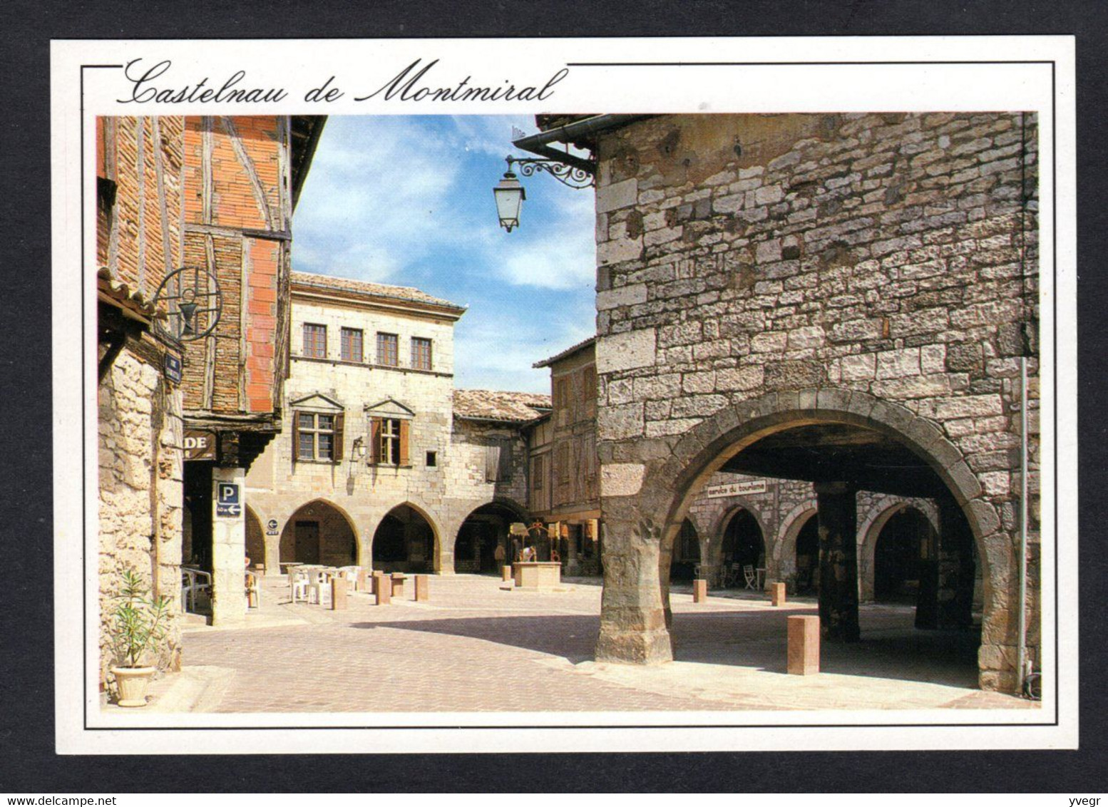 RARE - CASTELNAU De MONTMIRAL (81 Tarn) Cité Médiévale - Place De La Mairie, Office De Tourisme (As De Coeur) - Castelnau De Montmirail