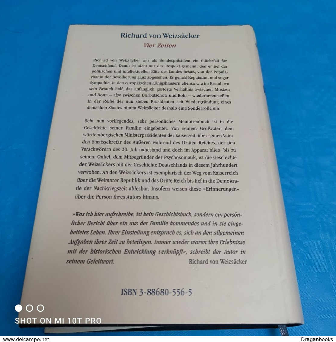 Richard Von Weizsäcker - Vier Zeiten - Biografía & Memorias