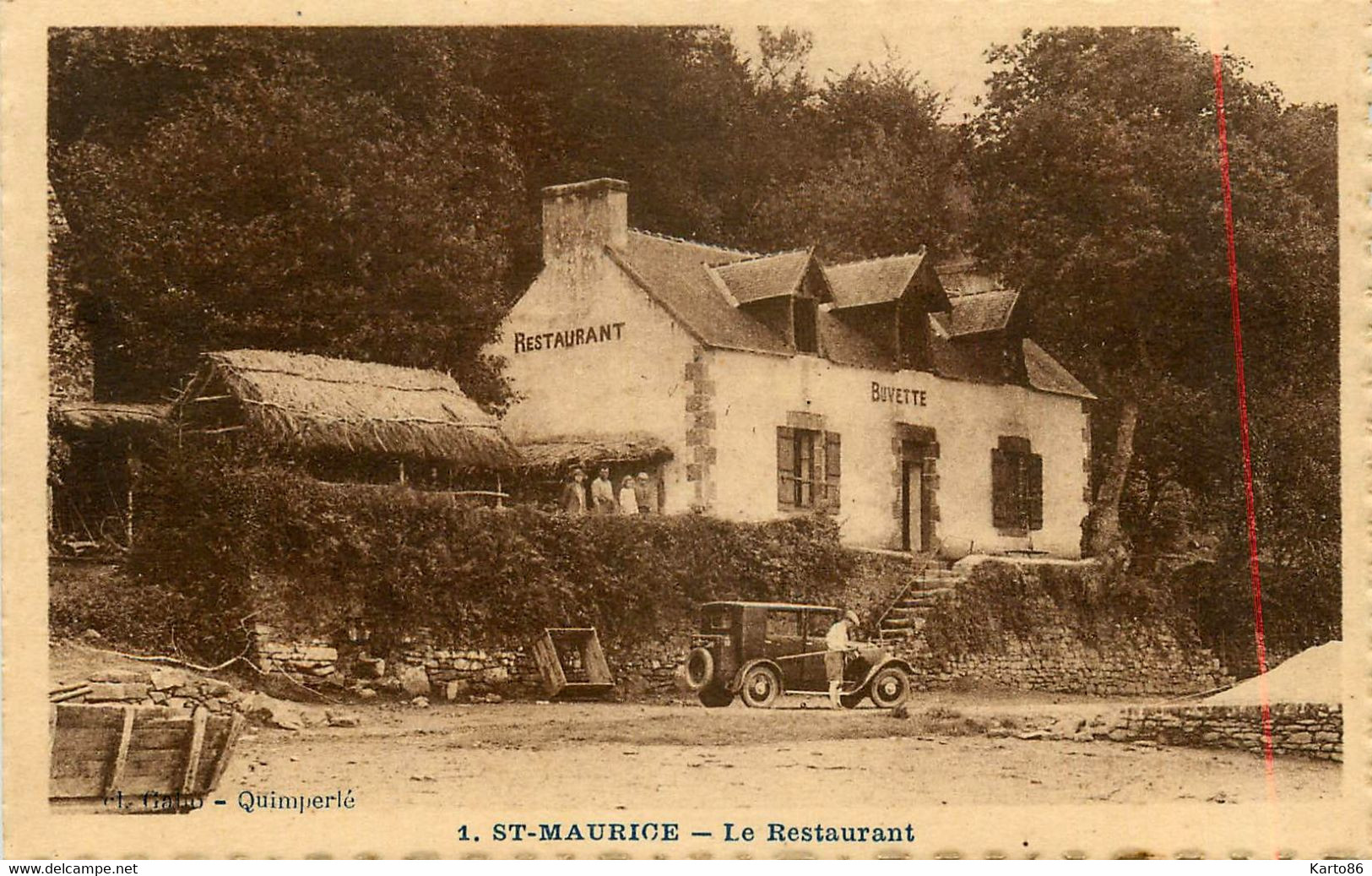 Clohars Carnoët * St Maurice * Le Restaurant Buvette * Village Hameau * Automobile Voiture Ancienne - Clohars-Carnoët