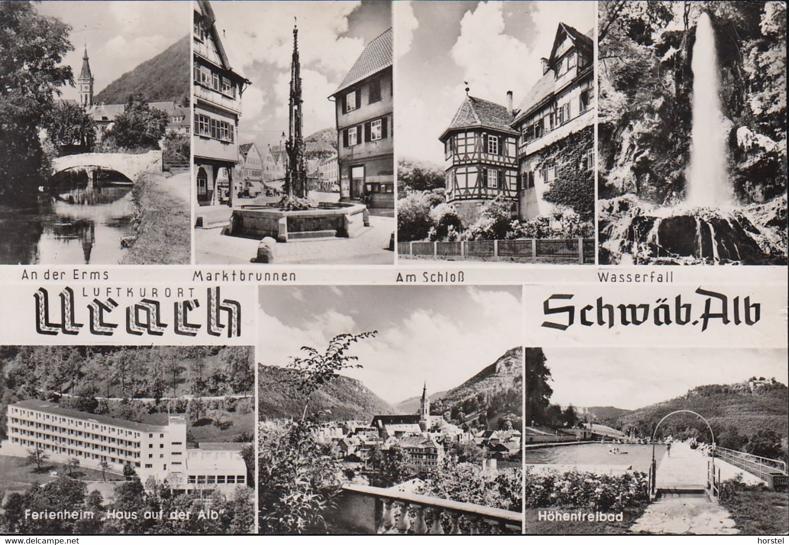 D-72574 Bad Urach - Alte Ansichten - Freibad - Ferienheim - Markt - Nice Stamp - Bad Urach