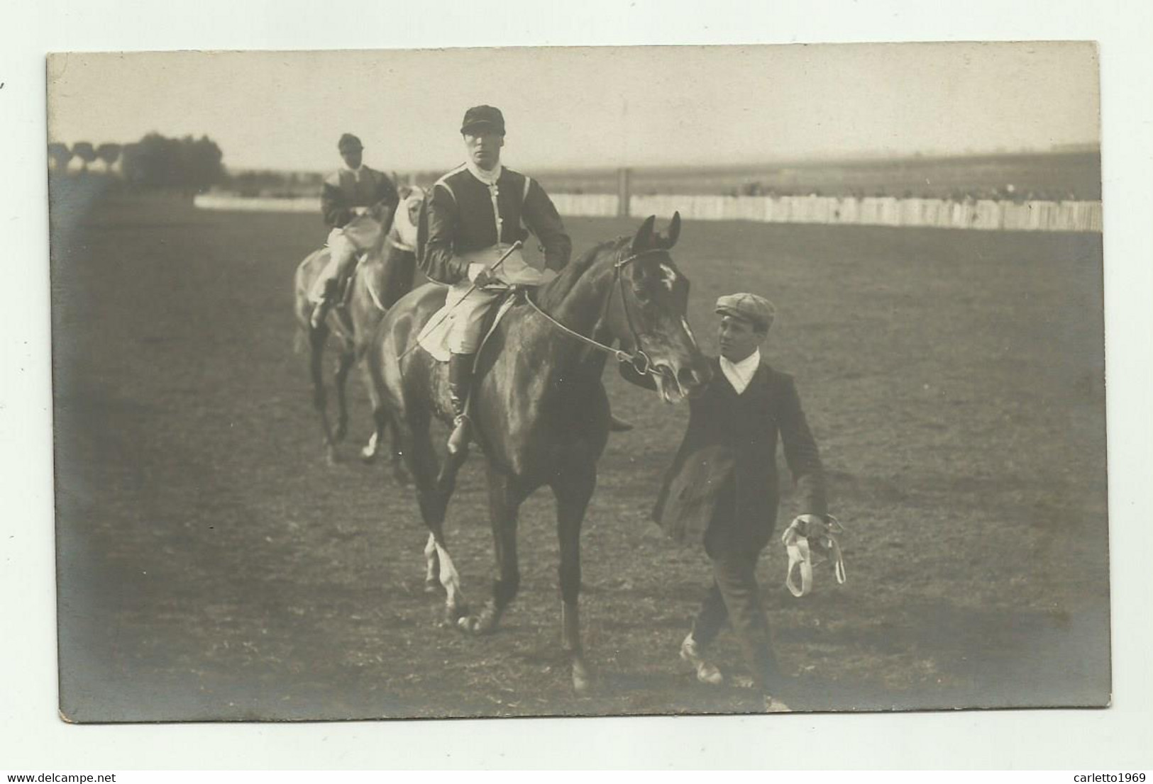 FANTINI CON CAVALLO SU CARTOLINA FOTOGRAFICA - NV  FP - Paardensport