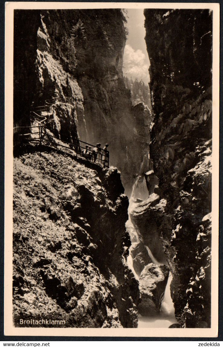 E8399 - Breitnachklamm - Gasthaus Besitzer Max Maier Stempel - L. Pfleghaar Sonthofen - Fischen