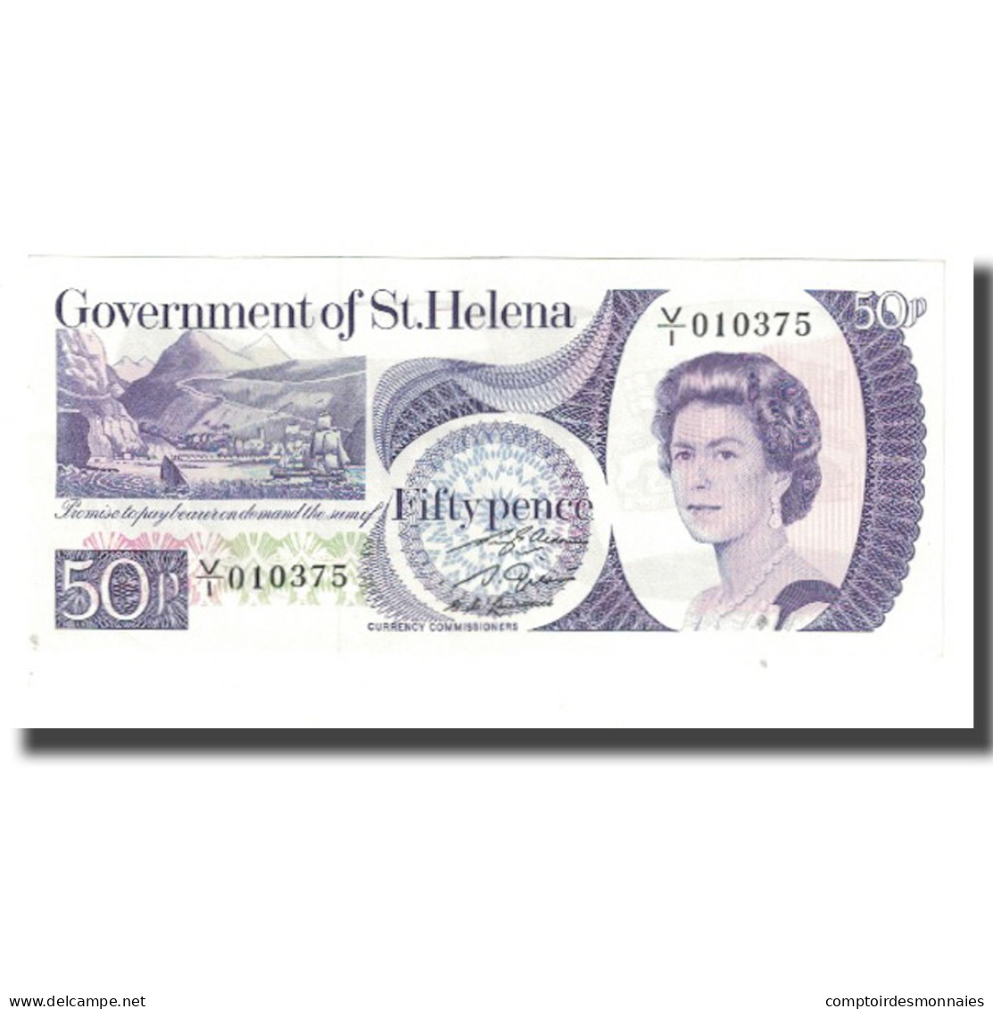 Billet, Saint Helena, 50 Pence, Undated (1979), KM:5a, NEUF - Saint Helena Island