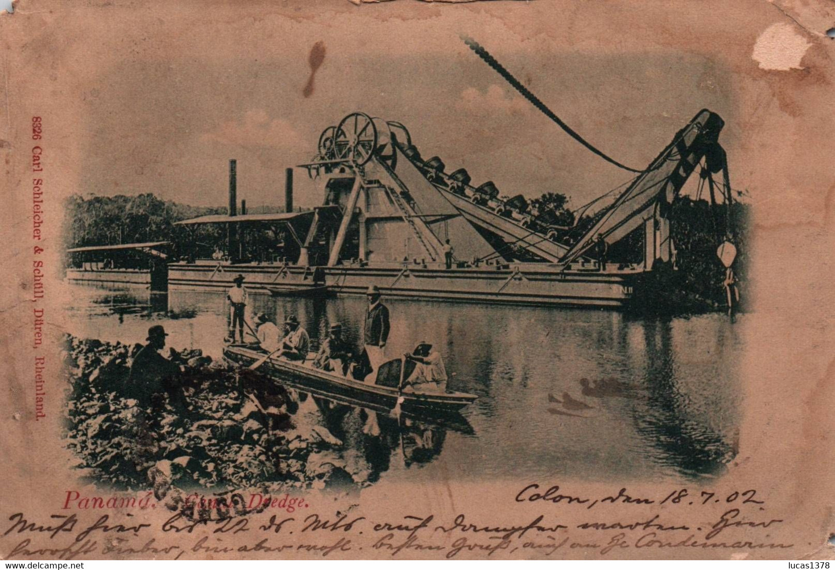 PANAMA/ Circulated Postal In 1902 ( Canal Dredge ) / RARE++ - Panama