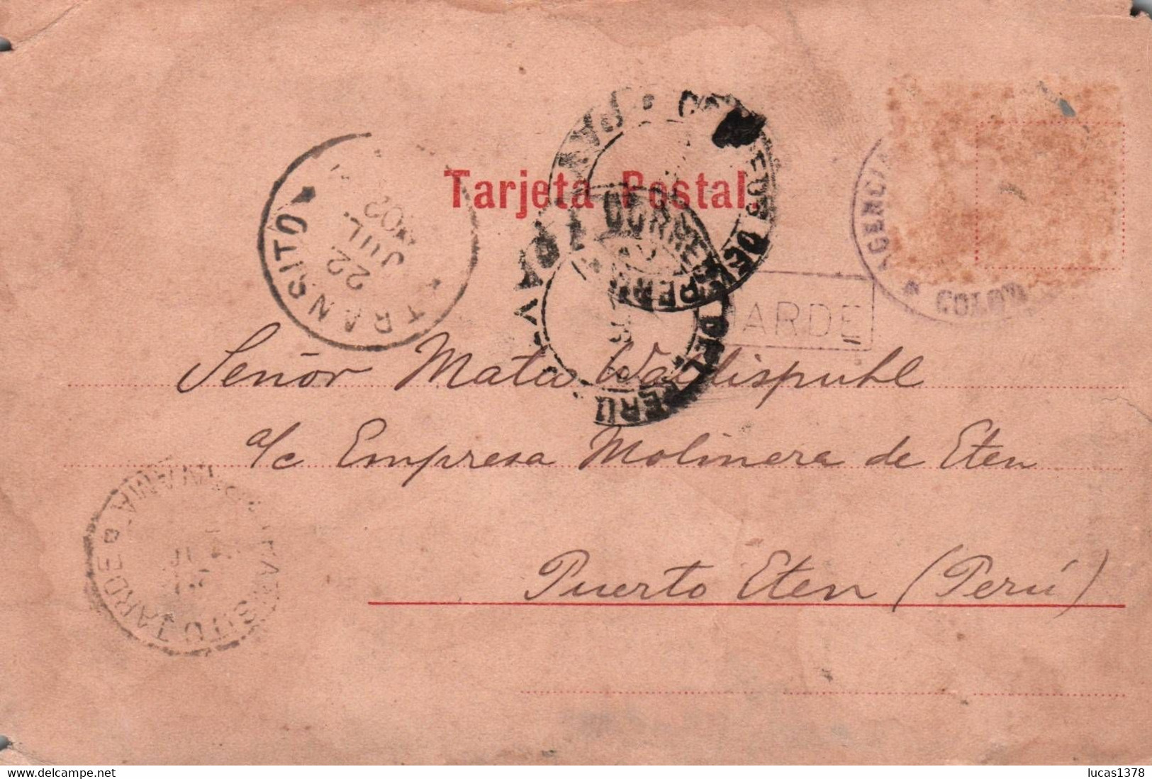 PANAMA/ Circulated Postal In 1902 ( Canal Dredge ) / RARE++ - Panama