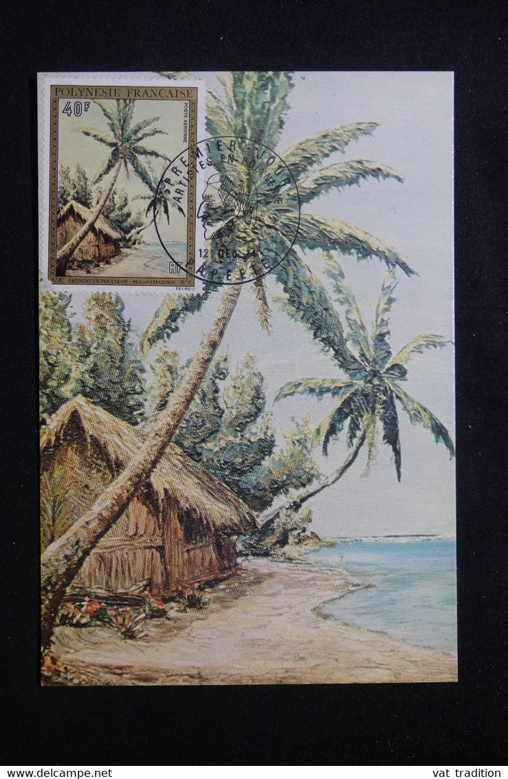 POLYNÉSIE - Carte Maximum En 1974 - Oeuvre De M. Chardon - Paysage - L 88633 - Maximum Cards