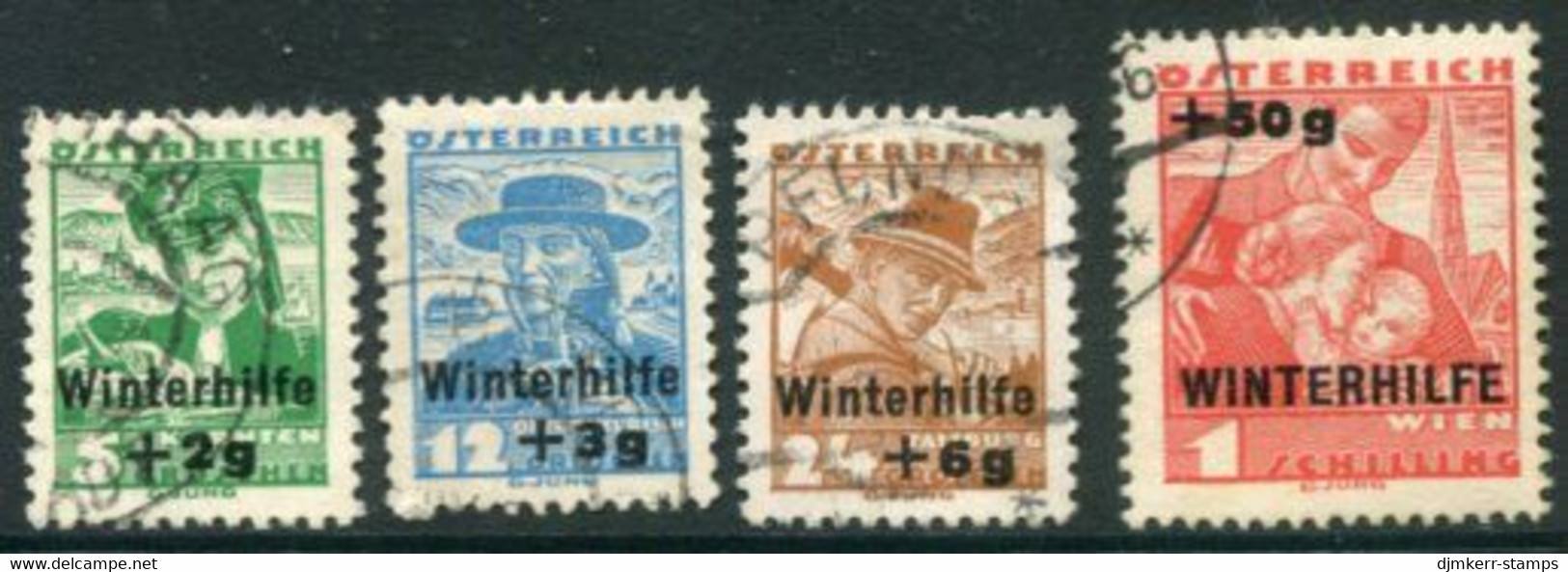 AUSTRIA 1935 Winter Relief Set Used.  Michel 613-16 - Usati