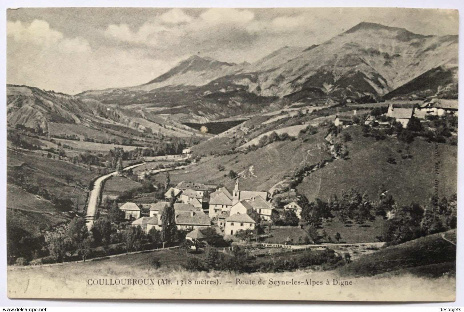 Coulloubroux (Alt. 1318 Mètres)._Route De Seyne-les-Alpes à Digne - Digne