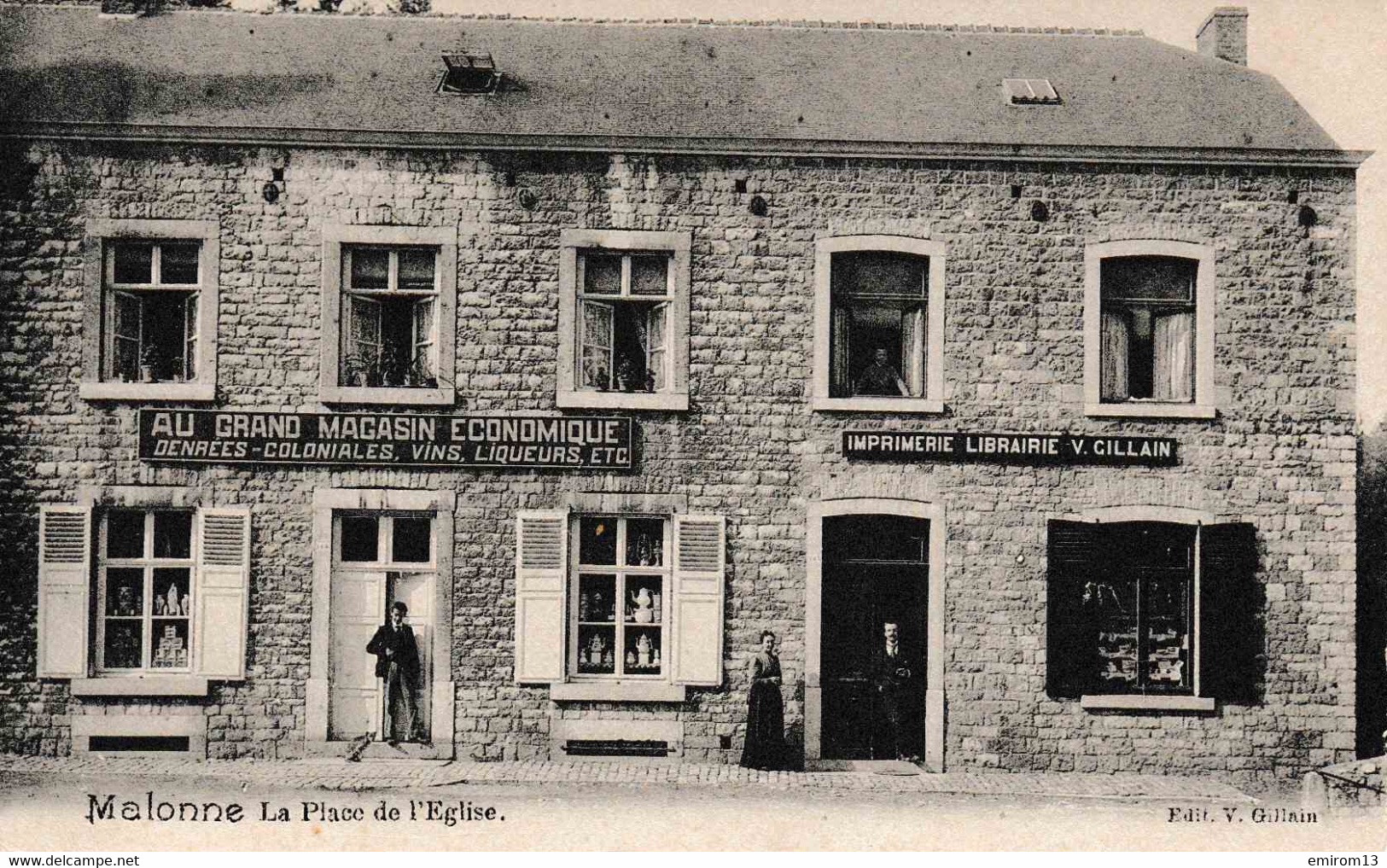 Namur Malonne La Place De L’église Maison De L’imprimeur Victor Gillain Au Grand Magasin économique - Namen