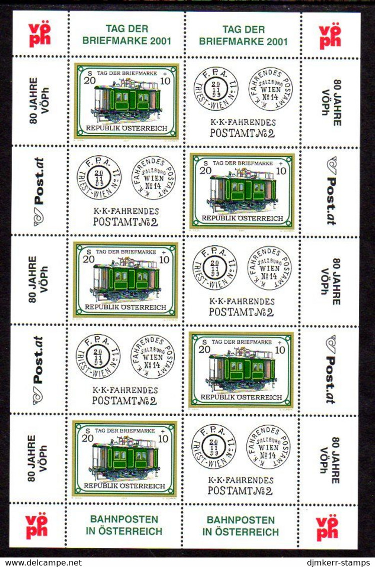 AUSTRIA 2001 Stamp Day Sheetlet, MNH / **.  Michel 2345 Kb - Blocks & Kleinbögen