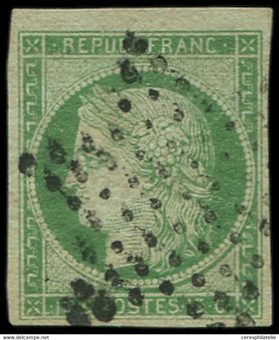 EMISSION DE 1849 - 2    15c. Vert, Obl. ETOILE, TB. C - 1849-1850 Cérès